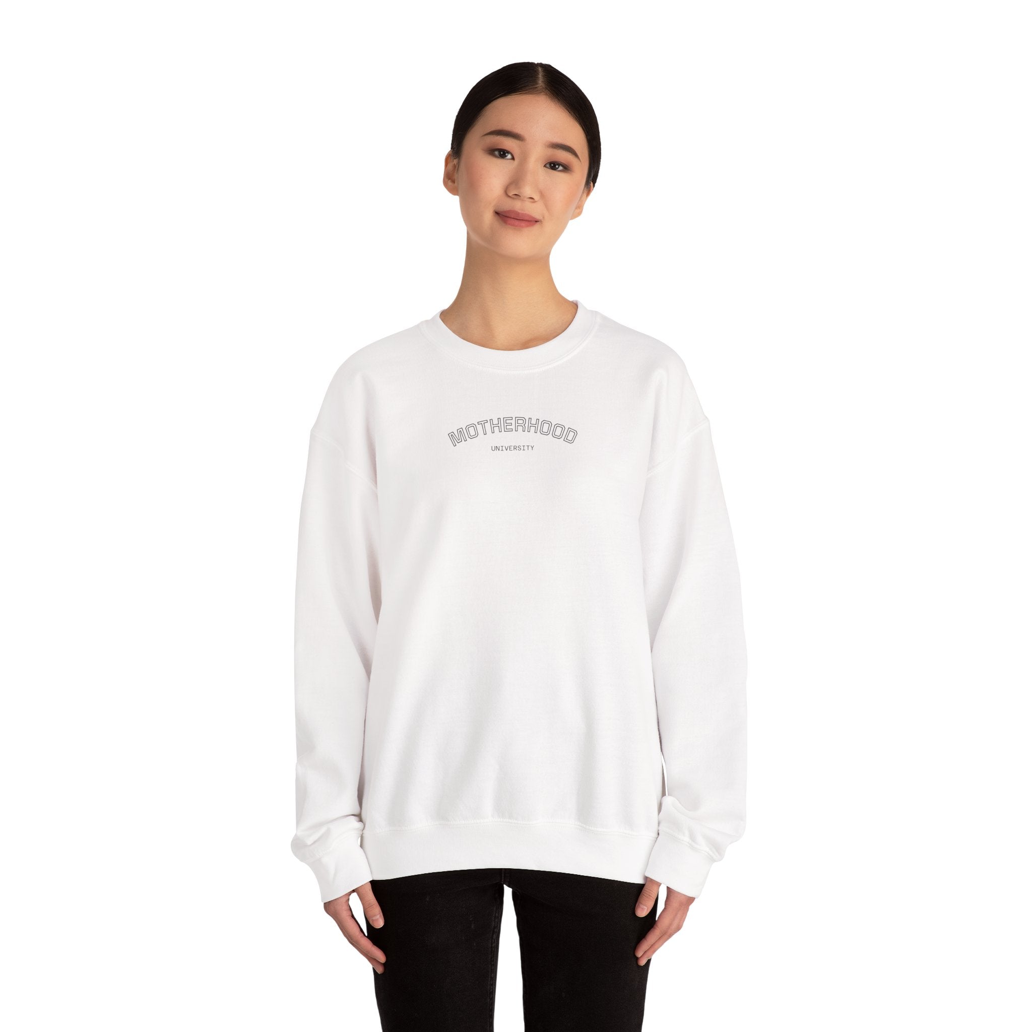 Motherhood Crewneck Sweatshirt — "Moms On Top Since 1990" Cozy Pullover